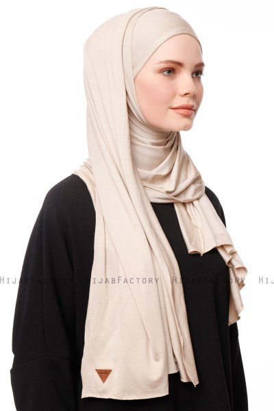Asya - Lys Taupe Praktisk Viskos Hijab