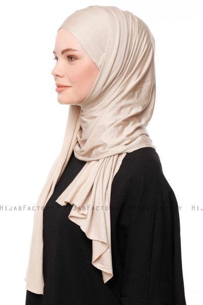 Asya - Lys Taupe Praktisk Viskos Hijab