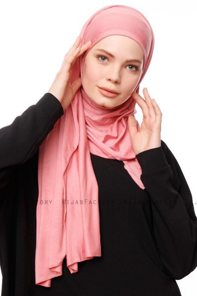 Asya - Mørkrosa Praktisk Viskos Hijab
