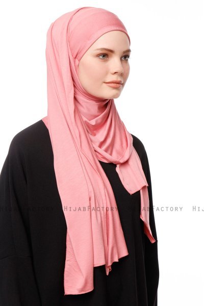 Asya - Mørkrosa Praktisk Viskos Hijab
