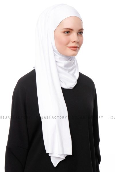 Asya - Hvid Praktisk Viskos Hijab