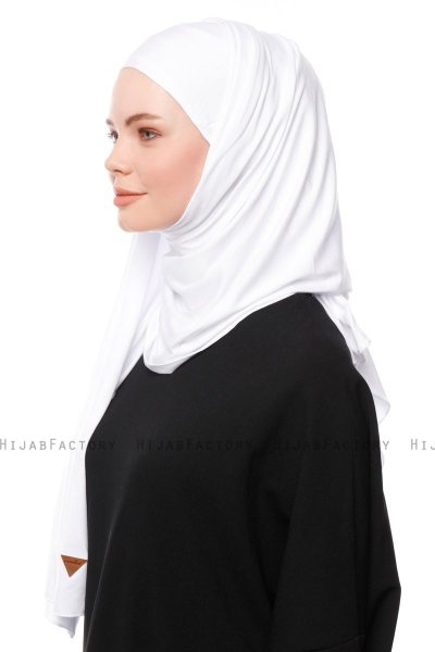 Asya - Hvid Praktisk Viskos Hijab