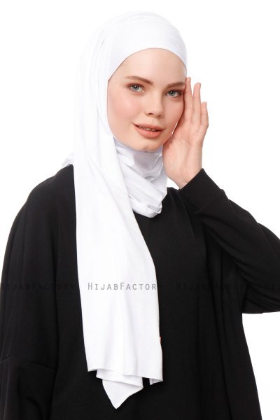 Asya - Hvid Praktisk Viskos Hijab