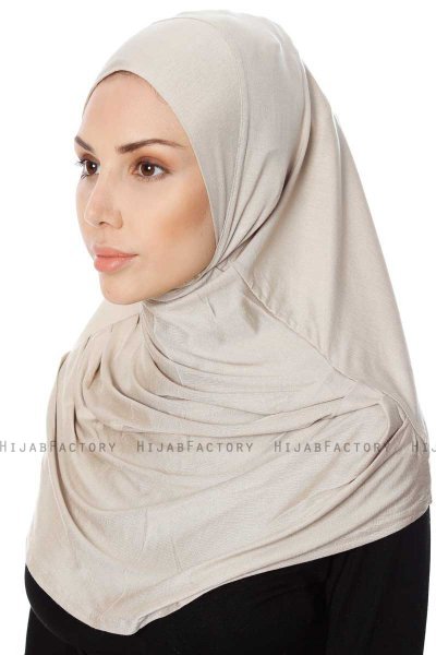 Ava - Lys Taupe One-Piece Al Amira Hijab - Ecardin