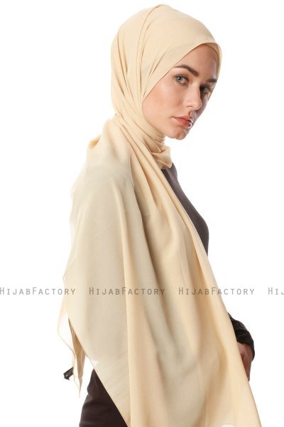 Ayla - Beige Chiffon Hijab