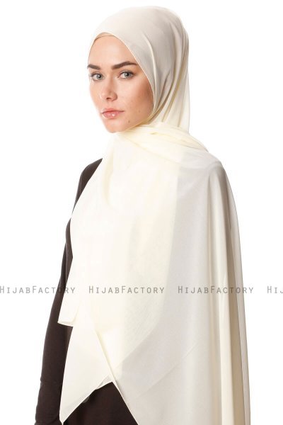 Ayla - Creme Chiffon Hijab