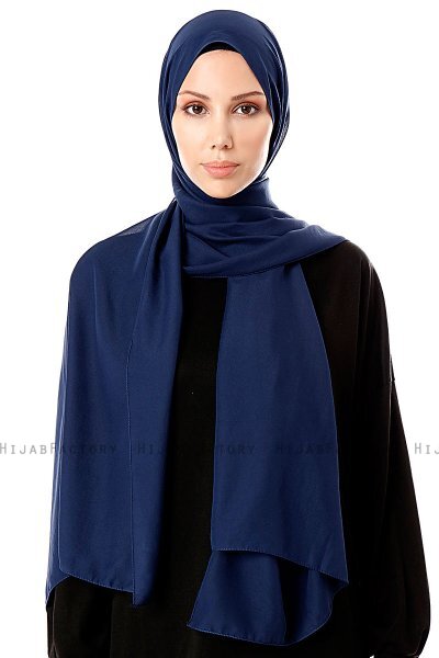 Ayla - Marine Blå Chiffon Hijab