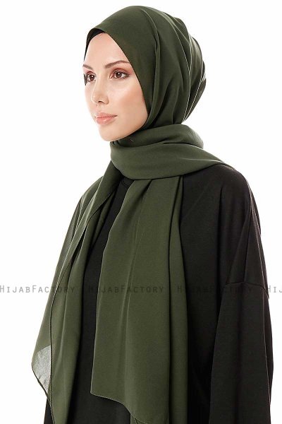 Ayla - Mørkegrøn Chiffon Hijab