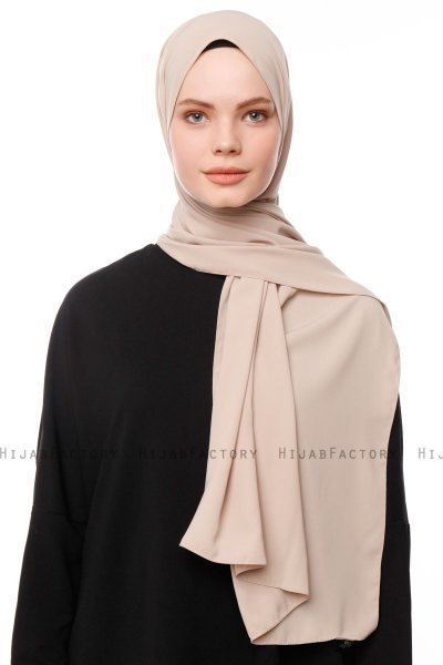 Aylin - Beige Medine Silk Hijab - Gülsoy