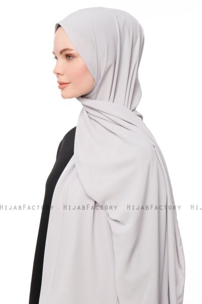 Aylin - Lysegrå Medine Silk Hijab - Gülsoy