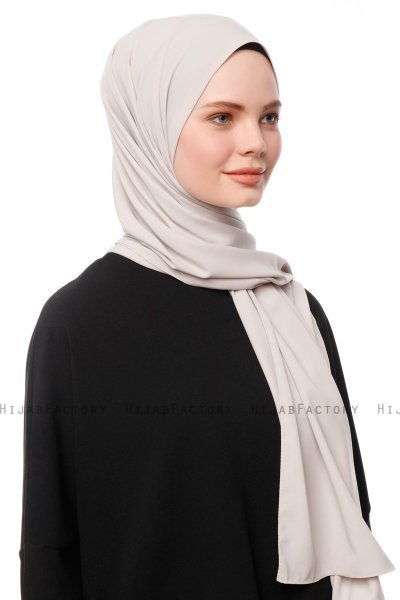 Aylin - Stengrå Medine Silk Hijab - Gülsoy