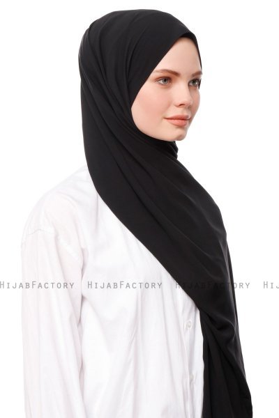 Aylin - Sort Medine Silk Hijab - Gülsoy