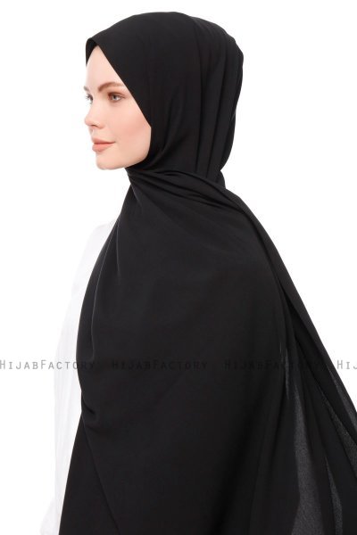 Aylin - Sort Medine Silk Hijab - Gülsoy