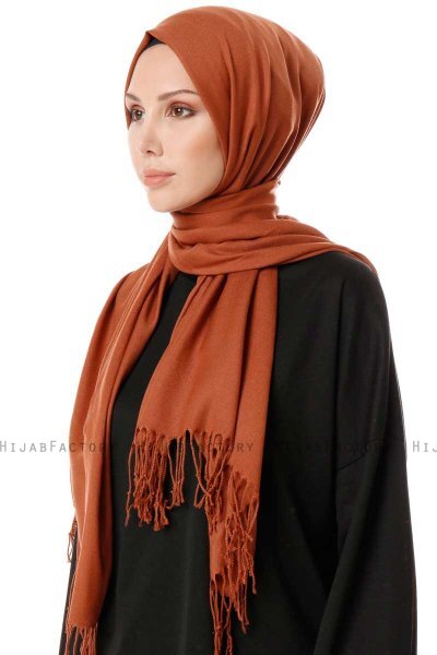 Aysel - Brun Pashmina Hijab - Gülsoy