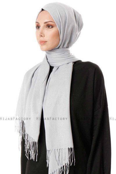 Aysel - Lysegrå Pashmina Hijab - Gülsoy