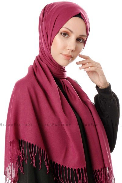 Aysel - Mørke Lilla Pashmina Hijab - Gülsoy