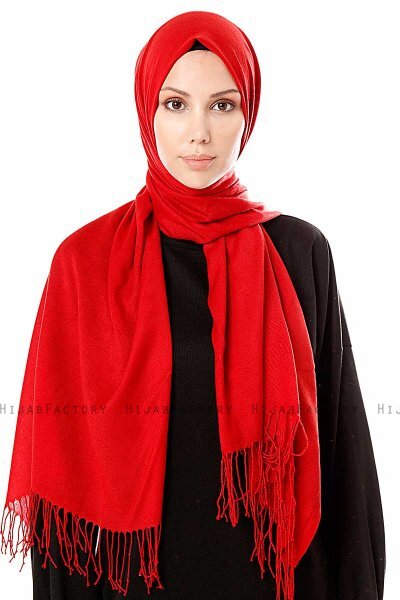 Aysel - Rød Pashmina Hijab - Gülsoy