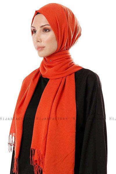 Aysel - Murstensrød Pashmina Hijab - Gülsoy