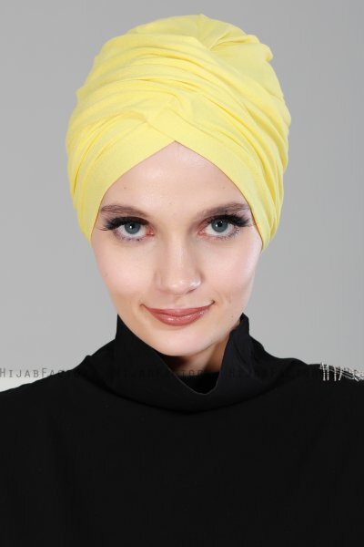 Fiona - Gul Bomuld Turban - Ayse Turban