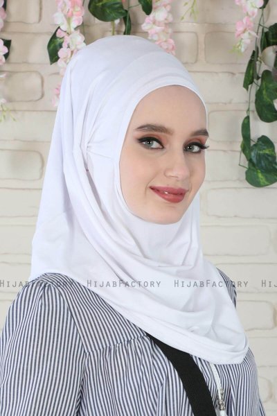 Wilda - Hvid Bomuld Hijab