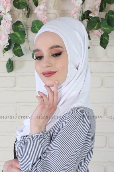 Wilda - Hvid Bomuld Hijab