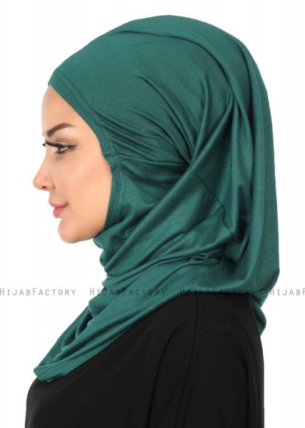 Wilda - Mørkegrøn Bomuld Hijab