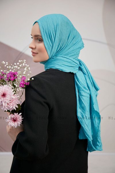 Serap - Turkis Bamboo Crash Hijab
