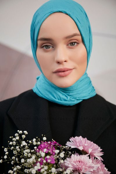 Serap - Turkis Bamboo Crash Hijab