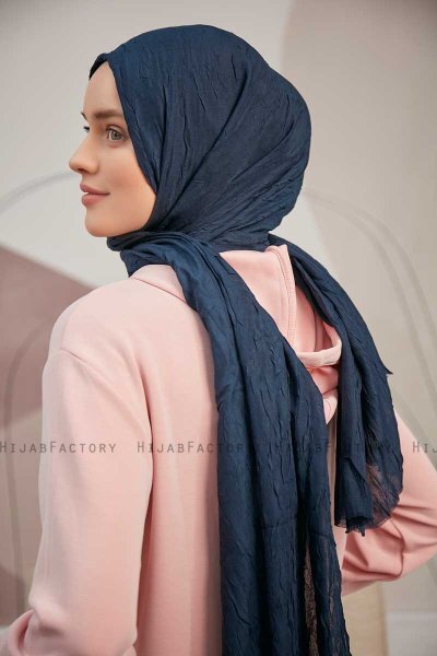 Serap - Marine Blå Bamboo Crash Hijab