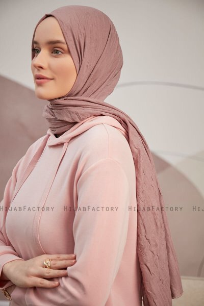Serap - Soft Pink Bamboo Crash Hijab