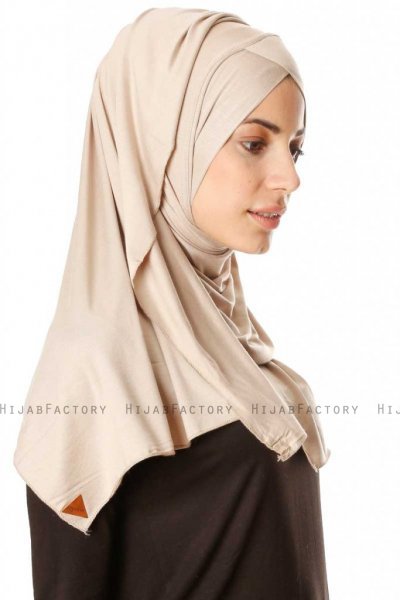 Betul - Lys Taupe 1X Jersey Hijab - Ecardin