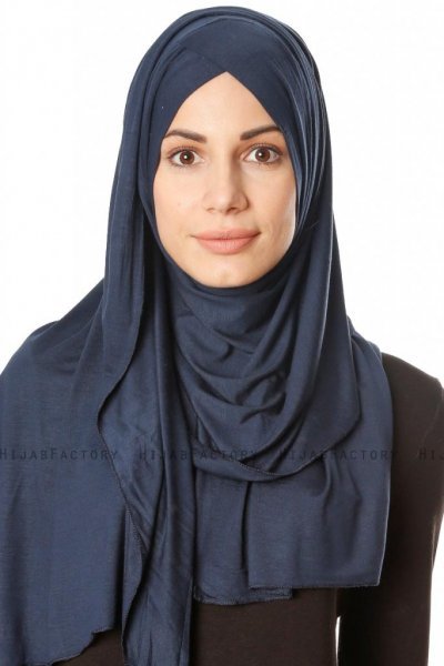 Betul - Marine Blå 1X Jersey Hijab - Ecardin