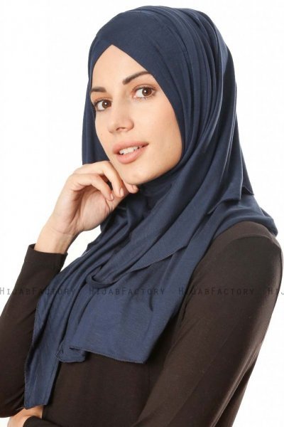 Betul - Marine Blå 1X Jersey Hijab - Ecardin