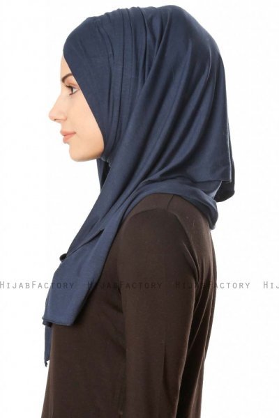 Betul - Marine Blå 1X Jersey Hijab - Ecardin