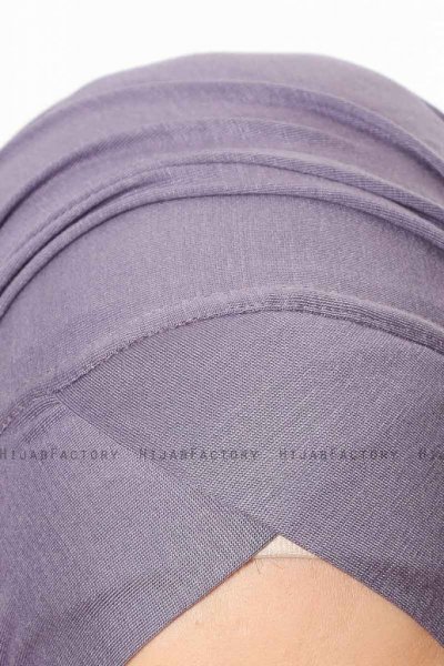 Betul - Mørke Lilla Jersey Hijab - Ecardin