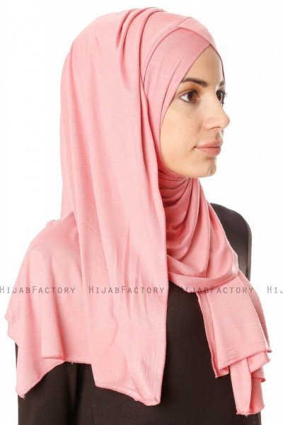 Betul - Mørkrosa 1X Jersey Hijab - Ecardin