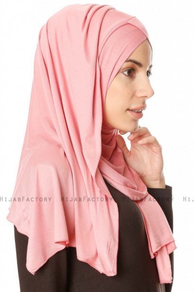 Betul - Mørkrosa 1X Jersey Hijab - Ecardin