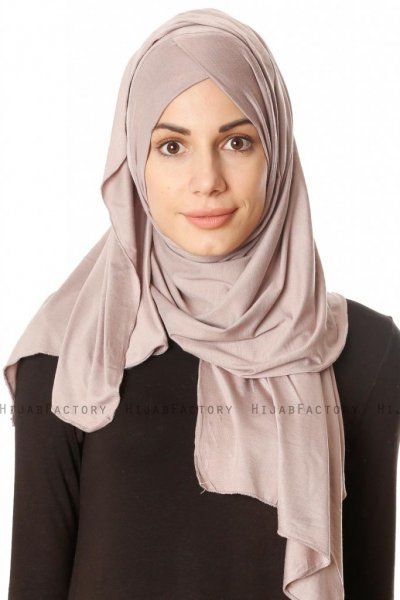 Betul - Stengrå 1X Jersey Hijab - Ecardin