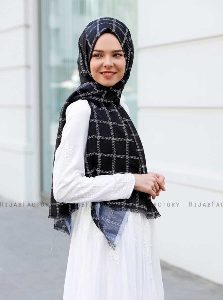 Betulle - Sort Mønstrede Hijab - Sal Evi