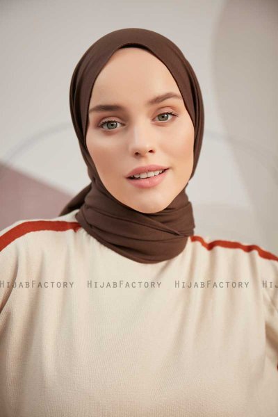 Ceyda - Mørkebrun Cazz Hijab