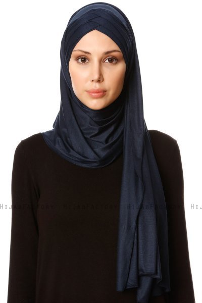 Cansu - Marine Blå 3X Jersey Hijab
