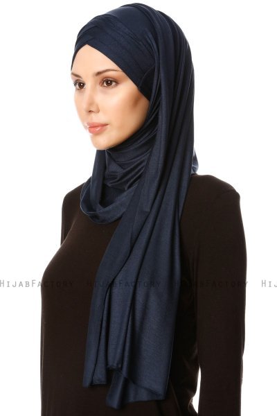 Cansu - Marine Blå 3X Jersey Hijab