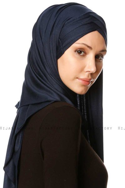 Cansu - Marine Blå 3X Jersey Hijab