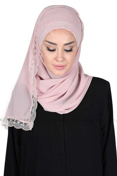 Carin - Gammelrosa Praktisk Chiffon Hijab