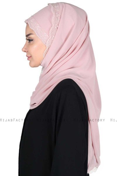 Carin - Gammelrosa Praktisk Chiffon Hijab