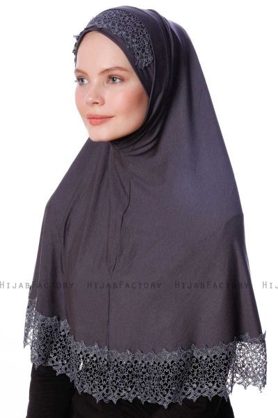 Ceylan - Mørkegrå 2-Piece Al Amira Hijab