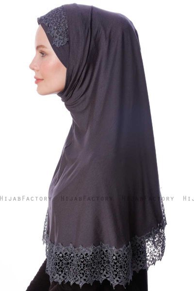 Ceylan - Mørkegrå 2-Piece Al Amira Hijab