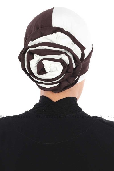 Clara - Brun & Creme Bomuld Turban