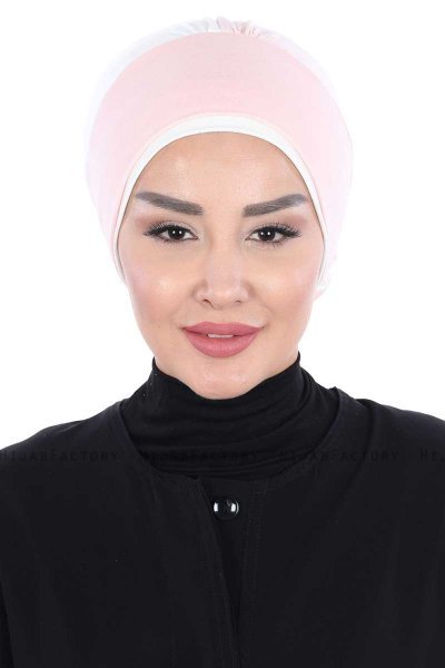 Clara - Gammelrosa & Creme Bomuld Turban