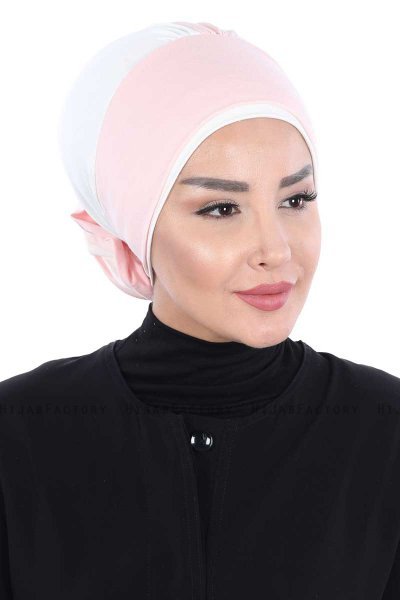 Clara - Gammelrosa & Creme Bomuld Turban
